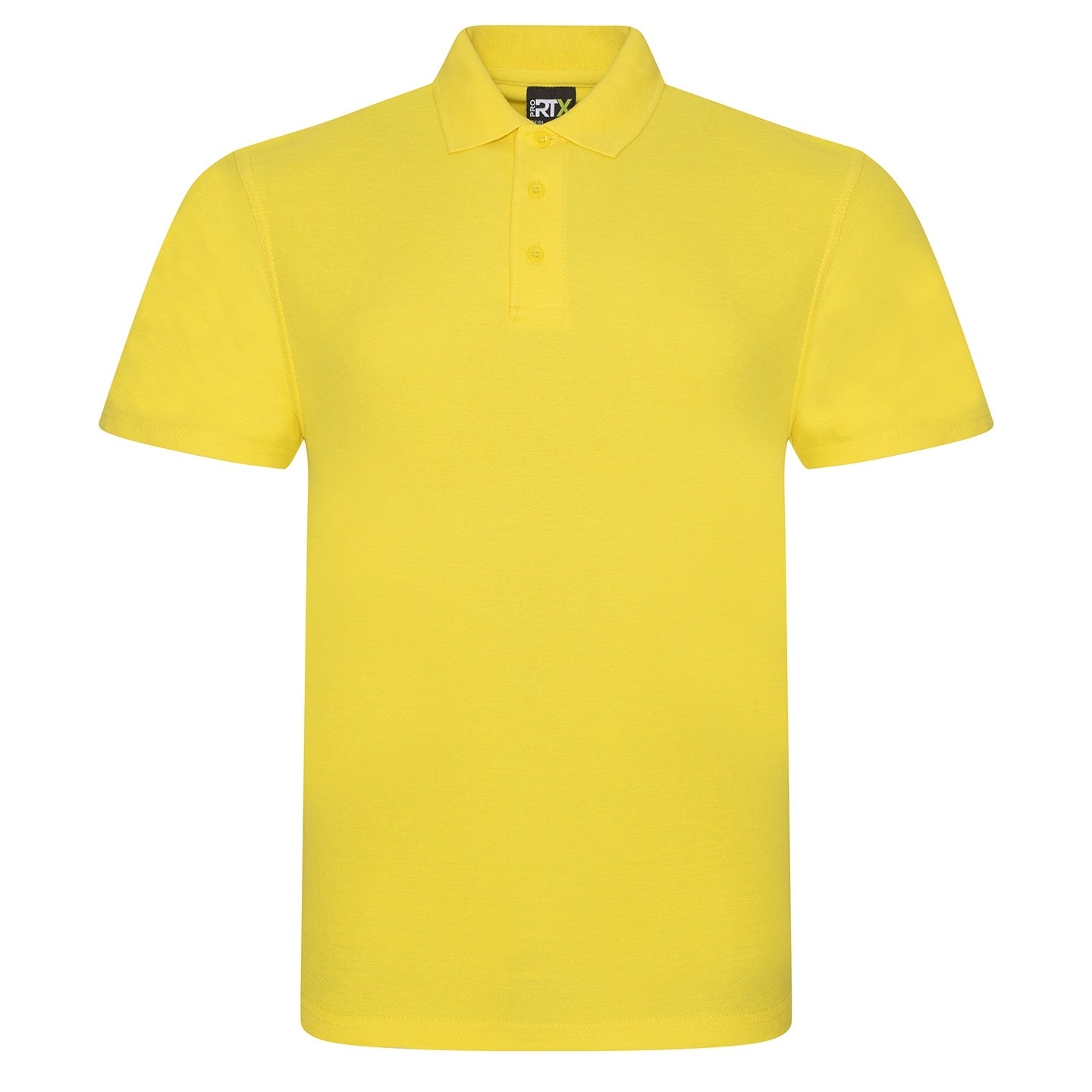 Yellow - Front - PRO RTX Mens Pro Polo Shirt