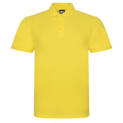 Yellow - Front - PRO RTX Mens Pro Polo Shirt