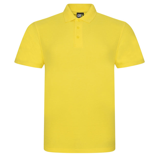 Yellow - Front - PRO RTX Mens Pro Polo Shirt