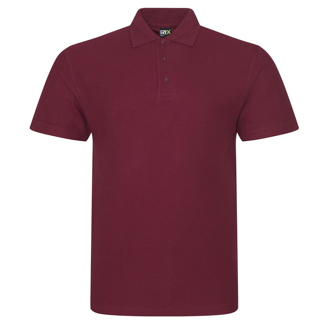 Burgundy - Front - PRO RTX Mens Pro Polo Shirt