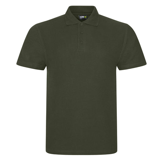 Khaki - Front - PRO RTX Mens Pro Polo Shirt