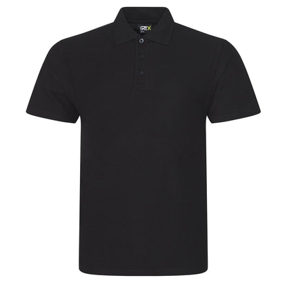 Black - Front - PRO RTX Mens Pro Polo Shirt