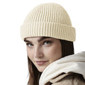 Oatmeal - Side - Beechfield Unisex Adult Harbour Fisherman Beanie