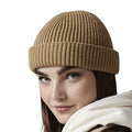 Biscuit Beige - Side - Beechfield Unisex Adult Harbour Fisherman Beanie