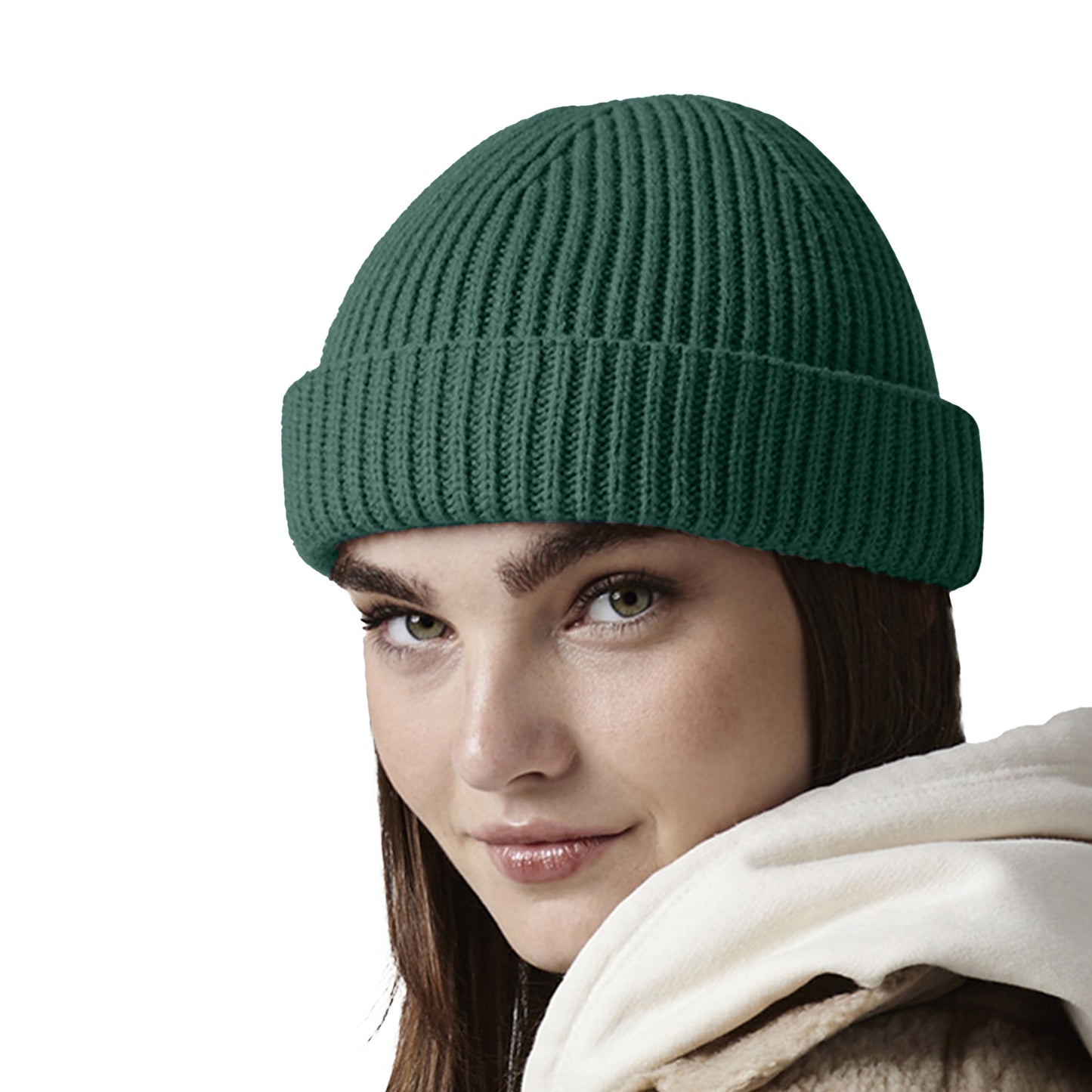 Marine Green - Side - Beechfield Unisex Adult Harbour Fisherman Beanie