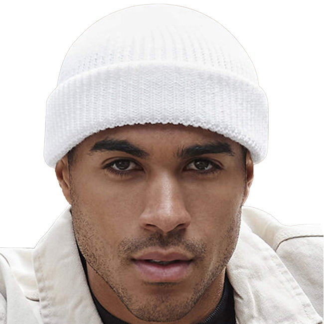 White - Back - Beechfield Unisex Adult Harbour Fisherman Beanie
