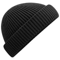 Black - Front - Beechfield Unisex Adult Harbour Fisherman Beanie