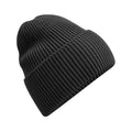 Charcoal - Front - Beechfield Unisex Adult Cuffed Oversized Beanie