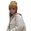 Biscuit Beige - Side - Beechfield Unisex Adult Cuffed Oversized Beanie