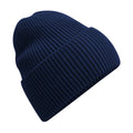 Oxford Navy - Front - Beechfield Unisex Adult Cuffed Oversized Beanie