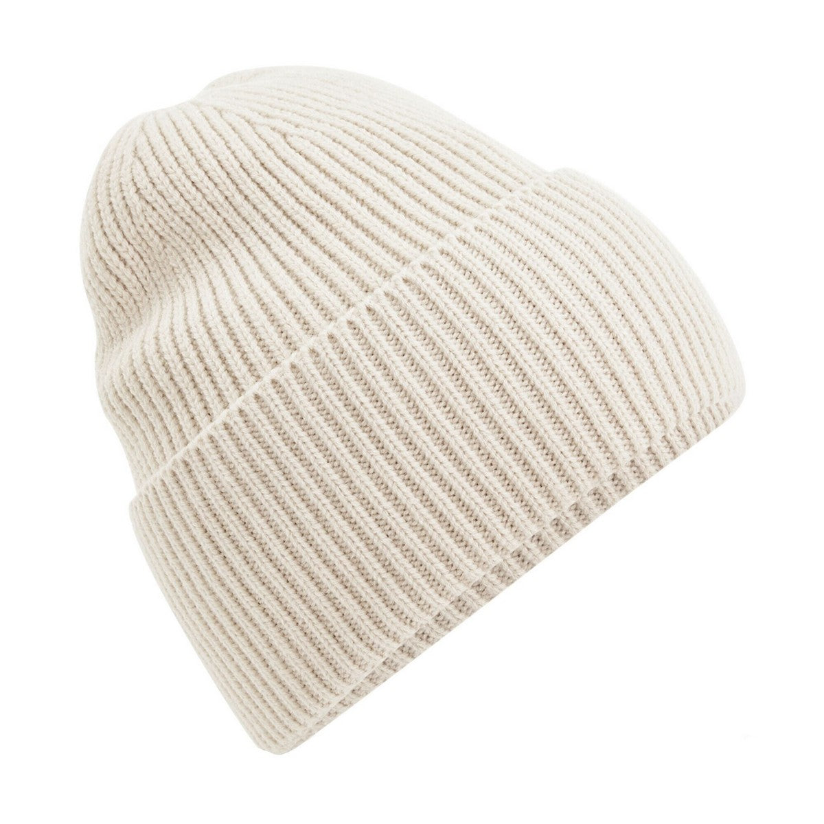 Oatmeal - Front - Beechfield Unisex Adult Cuffed Oversized Beanie