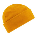 Mustard Yellow - Front - Beechfield Unisex Adult Cuffed Fleece Beanie