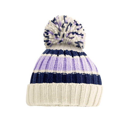 Blueberry Cheesecake - Back - Beechfield Unisex Adult Hygge Striped Beanie