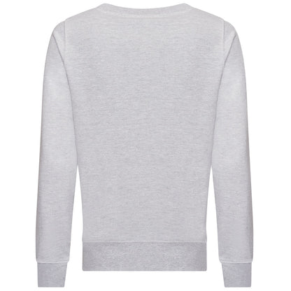 Heather Grey - Back - Awdis Womens-Ladies Heather Sweatshirt
