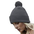 Graphite Grey - Back - Beechfield Unisex Adult Snowstar Organic Cotton Beanie