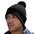 Black - Side - Beechfield Unisex Adult Snowstar Organic Cotton Beanie