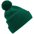 Bottle Green - Front - Beechfield Unisex Adult Snowstar Organic Cotton Beanie