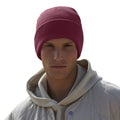 Burgundy - Back - Beechfield Unisex Adult Original Cuffed Organic Cotton Beanie