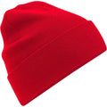 Classic Red - Front - Beechfield Unisex Adult Original Cuffed Organic Cotton Beanie