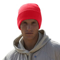 Classic Red - Back - Beechfield Unisex Adult Original Cuffed Organic Cotton Beanie