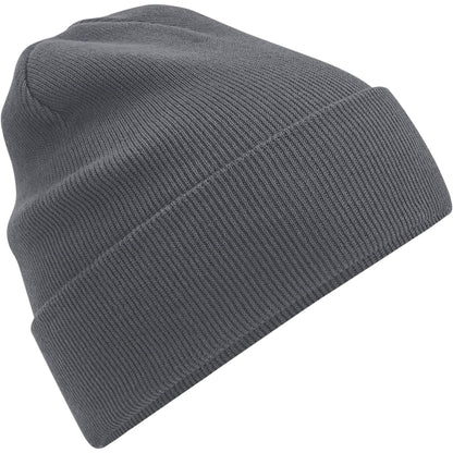 Graphite Grey - Front - Beechfield Unisex Adult Original Cuffed Organic Cotton Beanie
