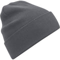 Graphite Grey - Front - Beechfield Unisex Adult Original Cuffed Organic Cotton Beanie