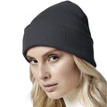 Graphite Grey - Side - Beechfield Unisex Adult Original Cuffed Organic Cotton Beanie