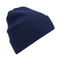 Oxford Navy - Front - Beechfield Unisex Adult Original Cuffed Organic Cotton Beanie