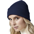 Oxford Navy - Back - Beechfield Unisex Adult Original Cuffed Organic Cotton Beanie