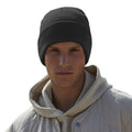 Black - Back - Beechfield Unisex Adult Original Cuffed Organic Cotton Beanie