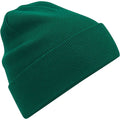 Bottle Green - Front - Beechfield Unisex Adult Original Cuffed Organic Cotton Beanie