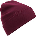 Burgundy - Front - Beechfield Unisex Adult Original Cuffed Organic Cotton Beanie