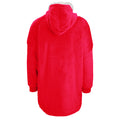 Christmas Red - Back - Ribbon Childrens-Kids Sherpa Reversible Oversized Hoodie