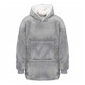 Grey - Front - Ribbon Childrens-Kids Sherpa Reversible Oversized Hoodie