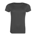 Charcoal - Front - Awdis Womens-Ladies Cool Recycled T-Shirt