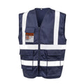 Navy - Front - SAFE-GUARD by Result Unisex Adult Security Vest