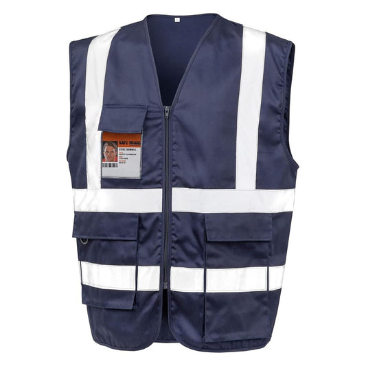 Navy - Front - SAFE-GUARD By Result Unisex Adult Security Vest