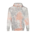 Grey-Pink Marble - Front - Awdis Unisex Adult Tie Dye Hoodie