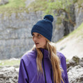 Steel Blue - Back - Beechfield Water Repellent Beanie