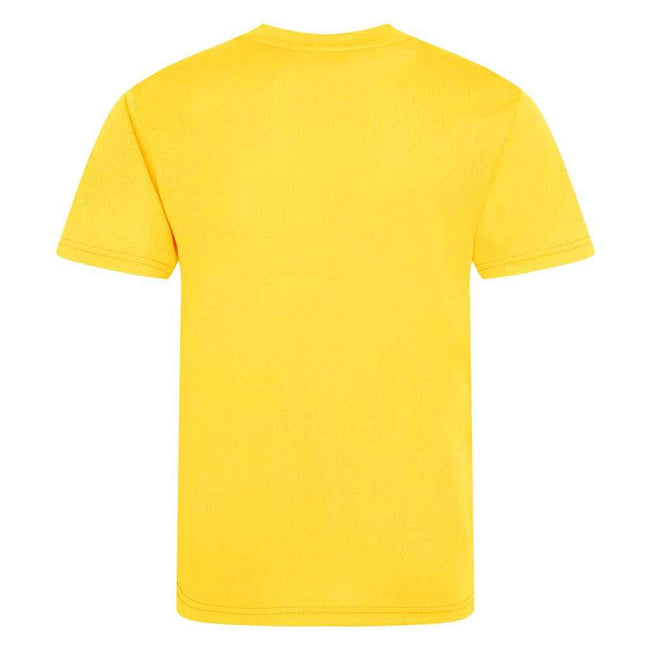 Sun Yellow - Back - AWDis Cool Childrens-Kids Recycled T-Shirt