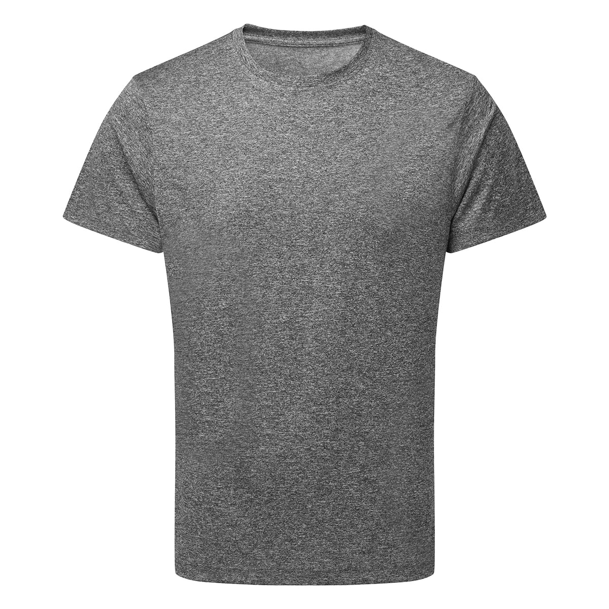 Black - Front - TriDri Mens Performance Melange Recycled T-Shirt