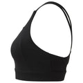 Black - Side - TriDri Womens-Ladies Cross Back Medium Impact Sports Bra