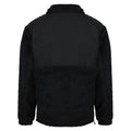 Black - Back - Front Row Mens Sherpa Recycled Fleece Jacket