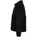 Black - Side - Front Row Mens Sherpa Recycled Fleece Jacket