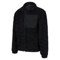 Black - Pack Shot - Front Row Mens Sherpa Recycled Fleece Jacket