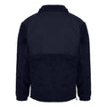 Navy - Back - Front Row Mens Sherpa Recycled Fleece Jacket