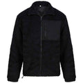 Black - Front - Front Row Mens Sherpa Recycled Fleece Jacket
