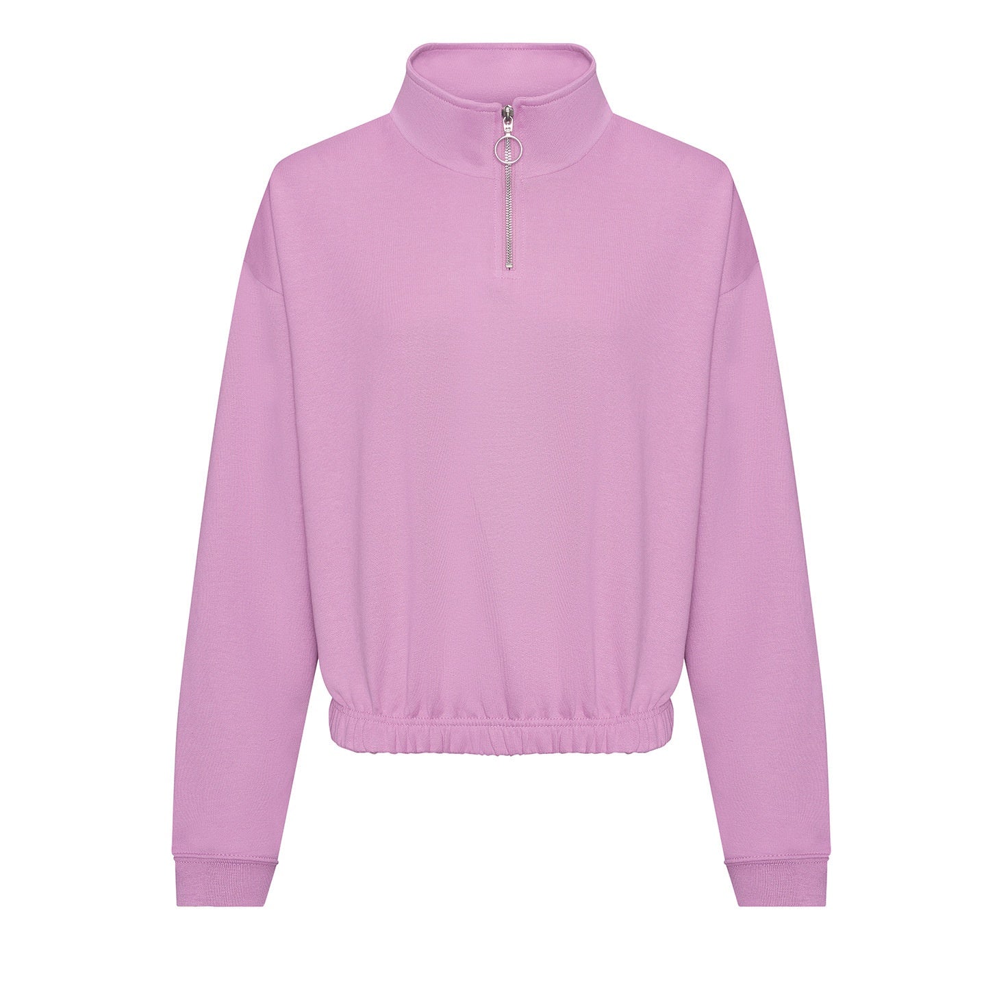 Lavender - Front - Awdis Womens-Ladies Just Hoods Crop Sweatshirt