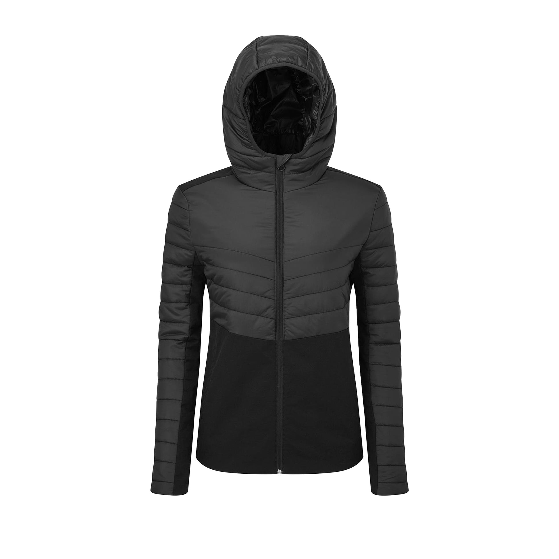 Black - Front - TriDri Womens-Ladies Hybrid Insulated Jacket