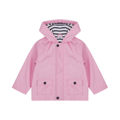 Pink - Front - Larkwood Baby Waterproof Jacket